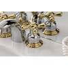 image:imageKingston Brass KB948AX Victorian Mini Widespread Faucet Brushed Nickel 45 x 35 x 206  Victorian collection With popup drain Solid brass construction for durability Durable washerless cartridgeChrome