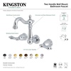 image:imageKingston KS1220AL Wall Mount Bathroom Faucet Matte BlackPolished Brass