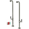 image:imageKingston AE810S8DKL Freestanding Tub Supply Line Brushed Nickel  Concord collection Fabricated from solid brass Dual lever handles meet ADA guidelines Floor mount installation