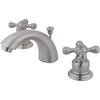 image:imageKingston Brass KB948AX Victorian Mini Widespread Faucet Brushed Nickel 45 x 35 x 206  Victorian collection With popup drain Solid brass construction for durability Durable washerless cartridgeBrushed Nickel