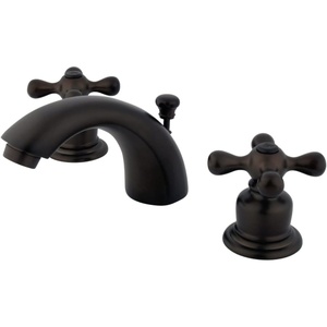 image:imageKingston Brass KB948AX Victorian Mini Widespread Faucet Brushed Nickel 45 x 35 x 206  Victorian collection With popup drain Solid brass construction for durability Durable washerless cartridgeOil Rubbed Bronze