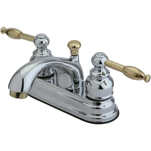 image:imageKingston KB2601KL 4 Centerset Bathroom Faucet Polished ChromePolished ChromePolished Brass