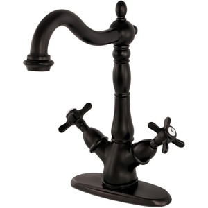 image:imageKingston KS1491BEX Vessel Sink Faucet Polished ChromeOil Rubbed Bronze