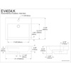 image:imageElements of Design EV4034 Vitreous china Above counter Rectangular Bathroom Sink 2441 x 2087 x 126 inches White  Finest vitreous china with high chemical and thermal shock resistance