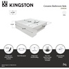 image:imageElements of Design EV4034 Vitreous china Above counter Rectangular Bathroom Sink 2441 x 2087 x 126 inches White  Finest vitreous china with high chemical and thermal shock resistance