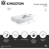 image:imageKingston Brass EV4335 Fauceture Pacifica Vitreous China Bathroom Vessel White  Finest vitreous china with high chemical and thermal shock resistance Includes integral rectangular lavatory bowlWhite