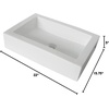 image:imageKingston Brass EV4335 Fauceture Pacifica Vitreous China Bathroom Vessel White  Finest vitreous china with high chemical and thermal shock resistance Includes integral rectangular lavatory bowlWhite
