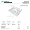 image:imageKingston Brass KVPB3022M38 Fauceture Templeton Vanity with Tops with 17 x 14 Undermount Sink 30 L x 22 W x 1214 D Carrara Marble WhiteCarrara Marble White