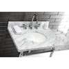 image:imageKingston Brass KVPB3022M38 Fauceture Templeton Vanity with Tops with 17 x 14 Undermount Sink 30 L x 22 W x 1214 D Carrara Marble WhiteCarrara Marble White