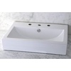 image:imageKingston EV4318W38 Rectangular SemiRecessed Vessel Sink White  Century collection 8 Centers 2358 Ceramic Finest vitreous china with high chemical and thermal shock resistance