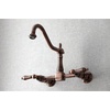 image:imageKingston KS124AXBSAC Wall Mount Bridge Kitchen Faucet Antique CopperAntique Copper