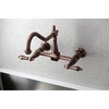 image:imageKingston KS124AXBSAC Wall Mount Bridge Kitchen Faucet Antique CopperAntique Copper