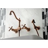 image:imageKingston KS124AXBSAC Wall Mount Bridge Kitchen Faucet Antique CopperAntique Copper