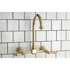 image:imageKingston KS1292AL Wall Mount Bridge Kitchen Faucet Polished BrassPolished Brass