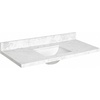 image:imageKingston KVPB4922W38CR 49 x 22 Quartz Vanity Top Quartz White