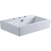 image:imageKingston EV4318W38 Rectangular SemiRecessed Vessel Sink White  Century collection 8 Centers 2358 Ceramic Finest vitreous china with high chemical and thermal shock resistance