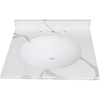 image:imageKingston KVPB2522L38 Vanity Top Calacatta Marble Glossy White