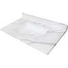 image:imageKingston KVPB3722L38SQ Vanity Top Calacatta Marble WhiteGlossy
