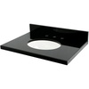 image:imageKingston KVPK3022K38 30 x 22 Black Granite Vanity Top BlackWhite