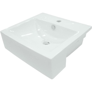 image:imageElements of Design EV4034 Vitreous china Above counter Rectangular Bathroom Sink 2441 x 2087 x 126 inches White  Finest vitreous china with high chemical and thermal shock resistance