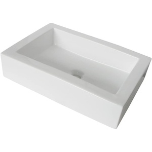 image:imageKingston Brass EV4335 Fauceture Pacifica Vitreous China Bathroom Vessel White  Finest vitreous china with high chemical and thermal shock resistance Includes integral rectangular lavatory bowlWhite