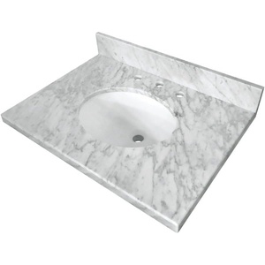 image:imageKingston Brass KVPB3022M38 Fauceture Templeton Vanity with Tops with 17 x 14 Undermount Sink 30 L x 22 W x 1214 D Carrara Marble WhiteCarrara Marble White