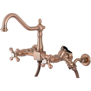 image:imageKingston KS124AXBSAC Wall Mount Bridge Kitchen Faucet Antique CopperAntique Copper