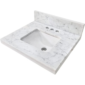 image:imageKingston KVPB1917M34SQ 19 x 17 Carrara Marble White Vanity Top