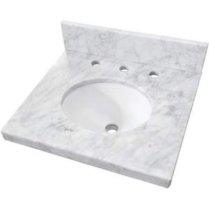 image:imageKingston KVPB1917M38 19 x 17 Carrara Marble White Vanity Top