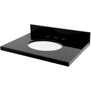 image:imageKingston KVPK3022K38 30 x 22 Black Granite Vanity Top BlackWhite