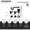 image:imageKingston Brass CC43100VOKB30 Trimscape Traditional Plumbing Sink Trim Kit with PTrap and Overflow Drain in Matte Black