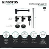 image:imageKingston Brass CC53300DLTRMK2 Trimscape Modern Plumbing Sink Trim Kit with Bottle Trap and Overflow Drain in Matte Black