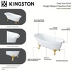 image:imageKingston NHVCT7D653129B7 Clawfoot TubWhiteBrushed Brass