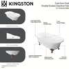 image:imageKingston VCT7D603017NB2 Double Ended Clawfoot TubWhitePolishedBrassWhitePolished Brass