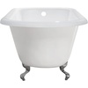 image:imageKingston VCTND483117W1 Roll Top Clawfoot Tub WhitePolished ChromeWhitePolished Chrome