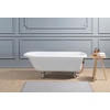 image:imageKingston VCTND483117W1 Roll Top Clawfoot Tub WhitePolished ChromeWhitePolished Chrome
