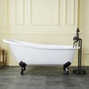 image:imageKingston VCTND5431B1 Clawfoot TubWhitePolished ChromeWhiteMatte Black