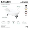 image:imageKingston VCTND5431B2 Single Slipper Clawfoot TubWhitePolished BrassWhiteBrushed Nickel