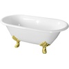 image:imageKingston VCTND603119NC2 Double Ended Clawfoot TubWhitePolishedBrassWhitePolished Brass
