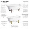 image:imageKingston VCTQ7D6732NLW Iron Double Ended Clawfoot Tub WhiteWhiteBrushed Nickel