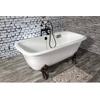 image:imageKingston VCTQ7D6732NLW Iron Double Ended Clawfoot Tub WhiteWhiteOil Rubbed Bronze