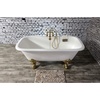 image:imageKingston VCTQ7D6732NLW Iron Double Ended Clawfoot Tub WhiteWhitePolished Brass