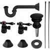 image:imageKingston Brass CC43100VOKB30 Trimscape Traditional Plumbing Sink Trim Kit with PTrap and Overflow Drain in Matte Black