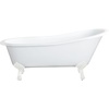 image:imageKingston VCTND5431B2 Single Slipper Clawfoot TubWhitePolished BrassWhiteWhite