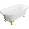 image:imageKingston VCTND603119NC2 Double Ended Clawfoot TubWhitePolishedBrassWhitePolished Brass