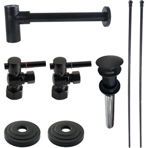 image:imageKingston Brass CC53300DLTRMK2 Trimscape Modern Plumbing Sink Trim Kit with Bottle Trap and Overflow Drain in Matte Black