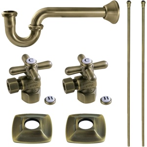image:imageKingston KPK110P1 Plumbing Sink Trim Kit with PTrap Polished ChromeAntique Brass