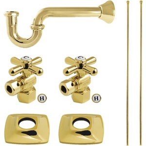 image:imageKingston KPK110P1 Plumbing Sink Trim Kit with PTrap Polished ChromePolished Brass