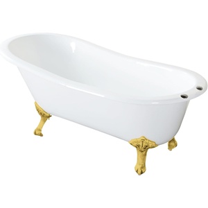 image:imageKingston NHVCT7D653129B7 Clawfoot TubWhiteBrushed Brass