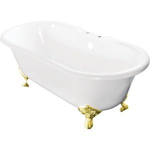 image:imageKingston VCT7D603017NB2 Double Ended Clawfoot TubWhitePolishedBrassWhitePolished Brass